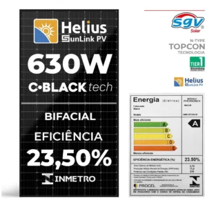 Kit 10 Painéis Solares 630w Helius Genesis